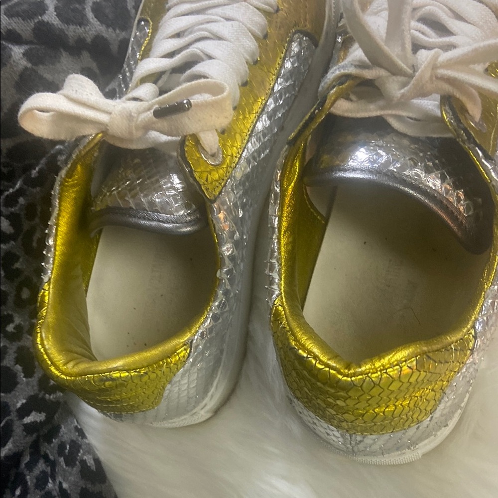 Metallic Silver and Gold Sz 38 Women’s Sneakers - Picture 7 of 7